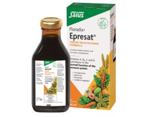 Floradix Epresat Multivitamin Formula 250ml liquid multivitamin with herbal extracts and fruit juice concentrates.