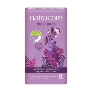 Natracare Maxi Pads Regular 14 Pads Organic Cotton Plastic Free Period Care