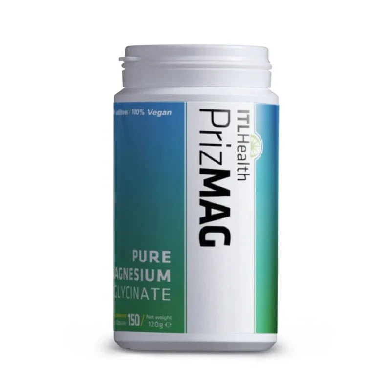 prizmag-magnesium-150-capsules.jpg Prizmag magnesium bisglycinate supplement 150 capsules Ireland