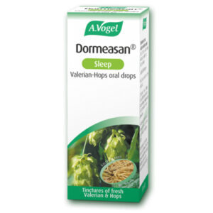 A.Vogel Dormeasan Sleep Oral Drops with Valerian root and Hops herbal extracts for natural sleep support.