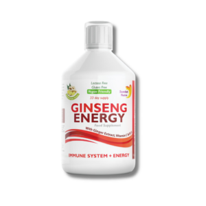 S.Nutra Ginseng Energy 500ml liquid energy supplement with Panax ginseng, ginger extract and vitamin B12.