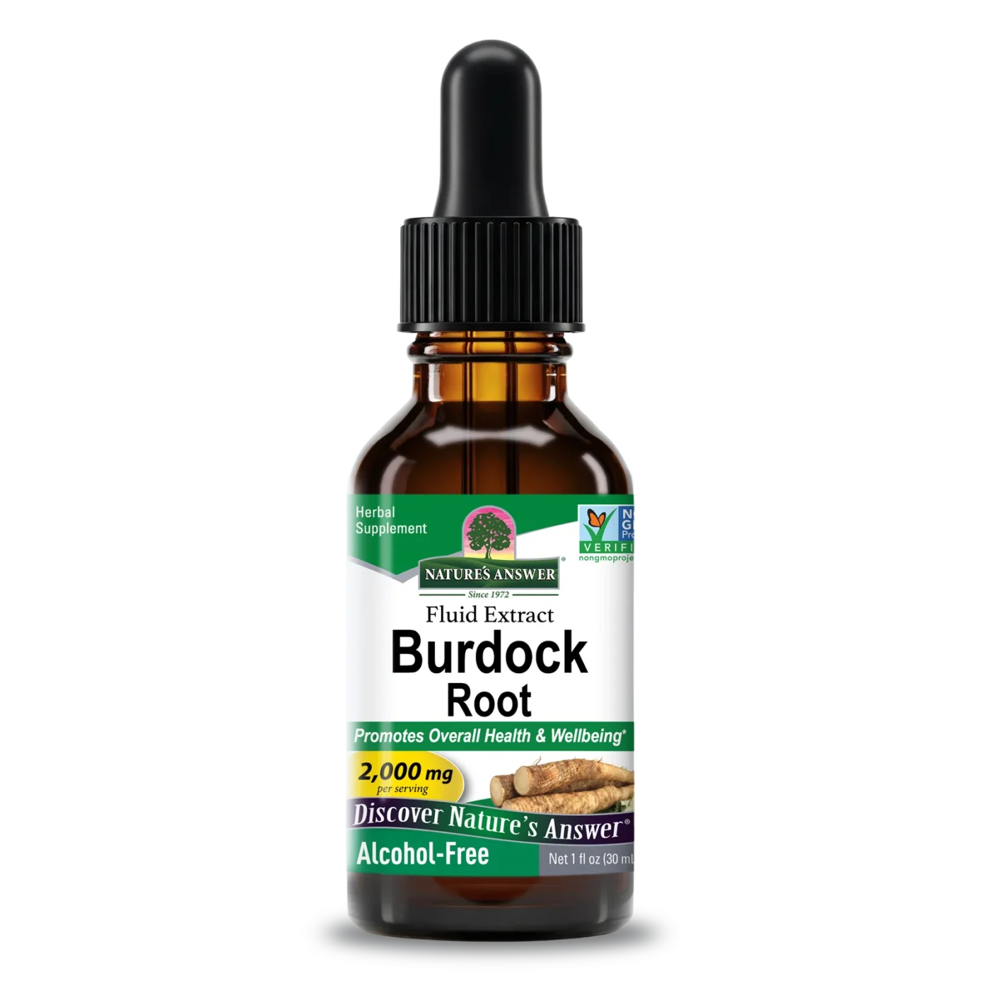af26-natures-answer-burdock-extract-liquid-1oz Nature's Answer Burdock Root Extract 30ml alcohol-free liquid supplement