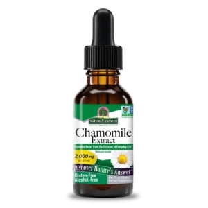 Nature's Answer Chamomile Extract 30ml alcohol-free liquid herbal supplement.