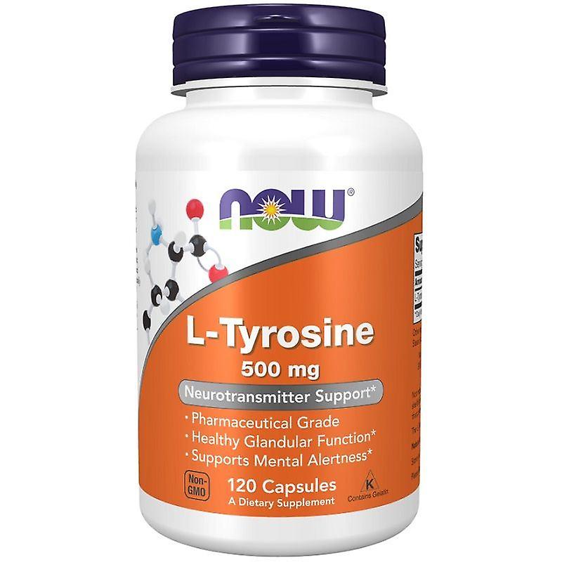 1408560213_max NOW Foods L-Tyrosine 500mg 120 Capsules Neurotransmitter Support Supplement