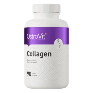 OstroVit Collagen 3000mg 90 Tablets bovine collagen hydrolysate supplement for skin, hair, nails, joints and connective tissue support.