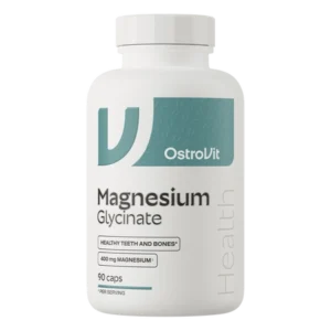 OstroVit Magnesium Glycinate 400mg 90 Capsules high-strength magnesium supplement for muscle function, energy production and nervous system support.